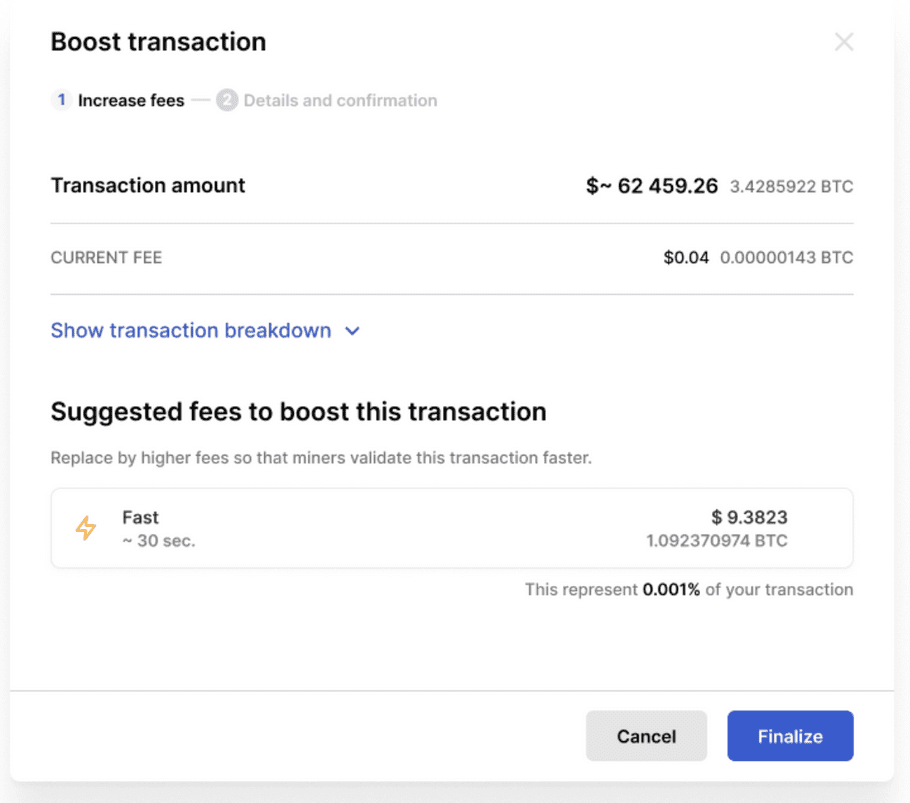 boost transaction